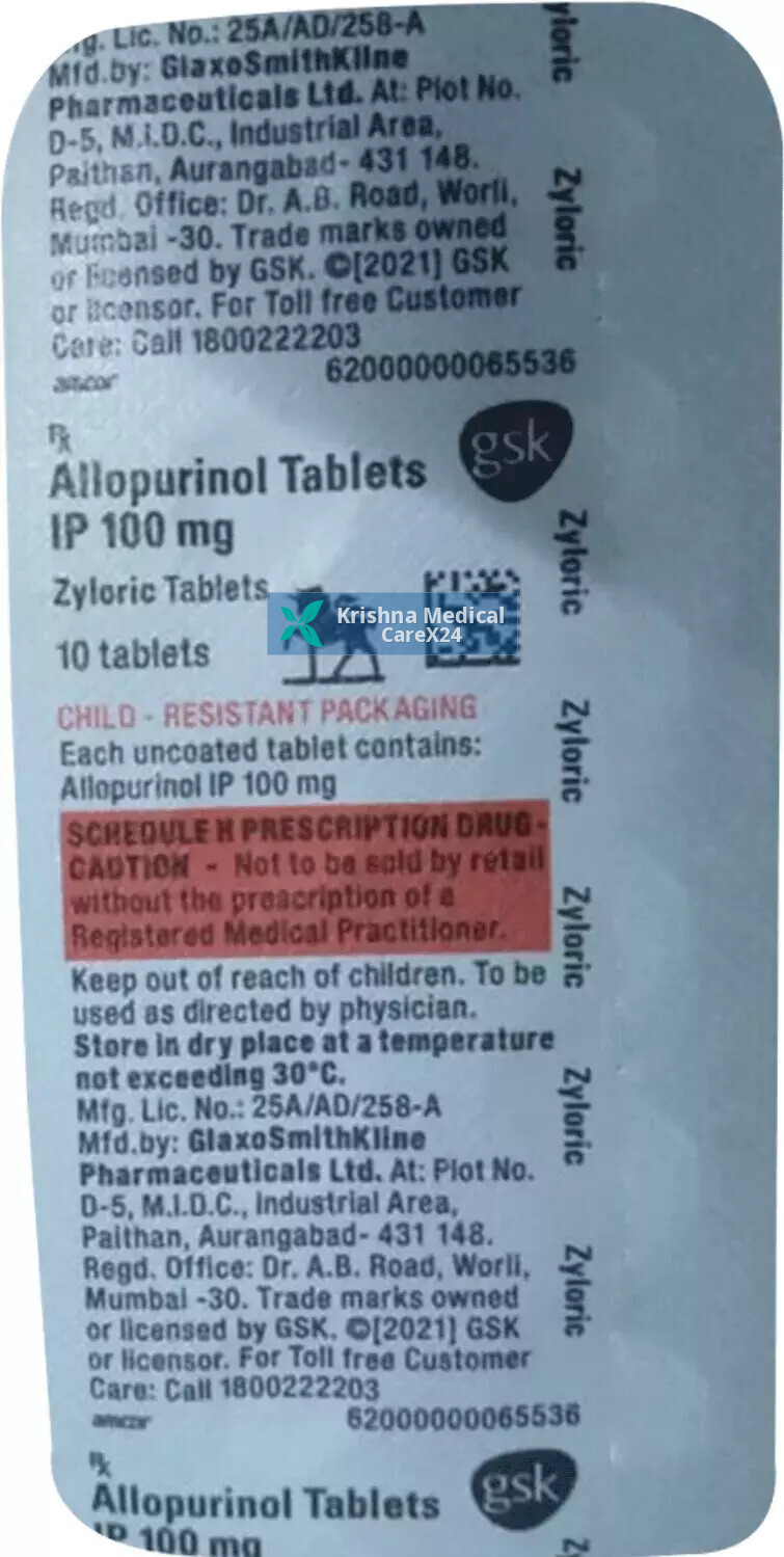 Zyloric 100 Tablet
