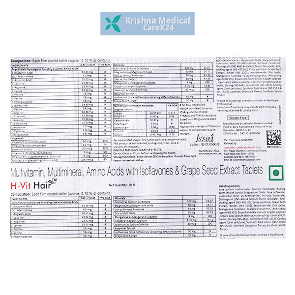 H-Vit Hair tab.