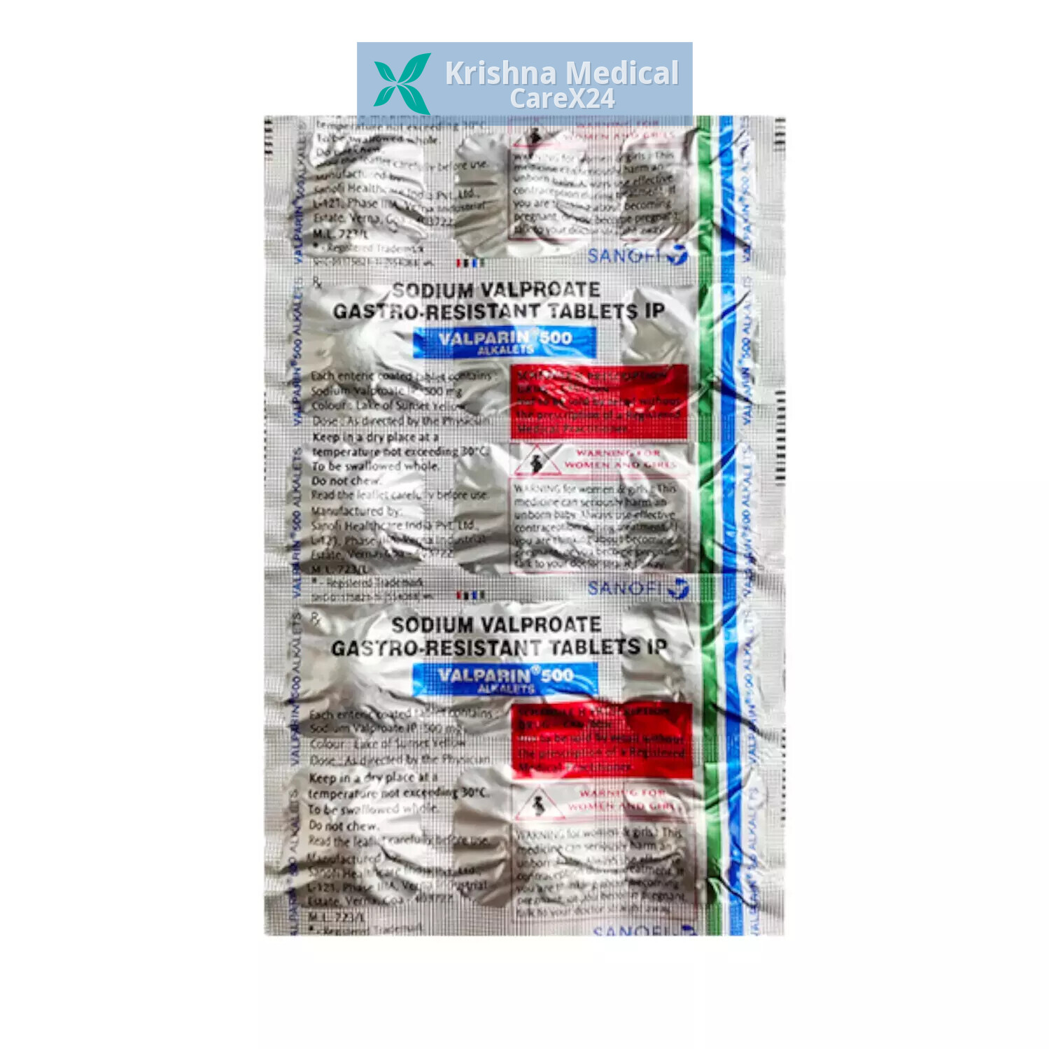 VALPARIN ALKALETS 500 Tablet